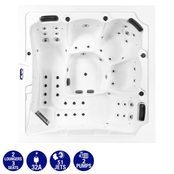 Portcril Emotion 5.2 51-Jet 5 Person Hot Tub - Delivered and Installed
