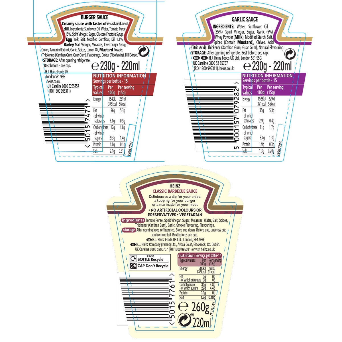 Heinz Selection Pack, 8 x 220ml