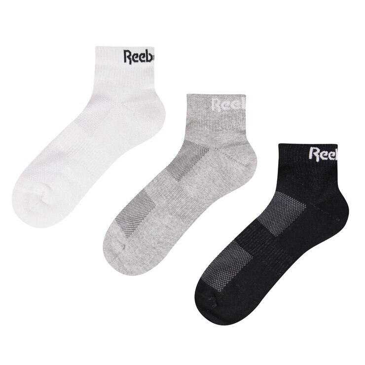 Reebok Unisex Essential Ankle Socks 6 Pack in Grey Reebok Unisex Essential Ankle Socks 6 Pack in Grey