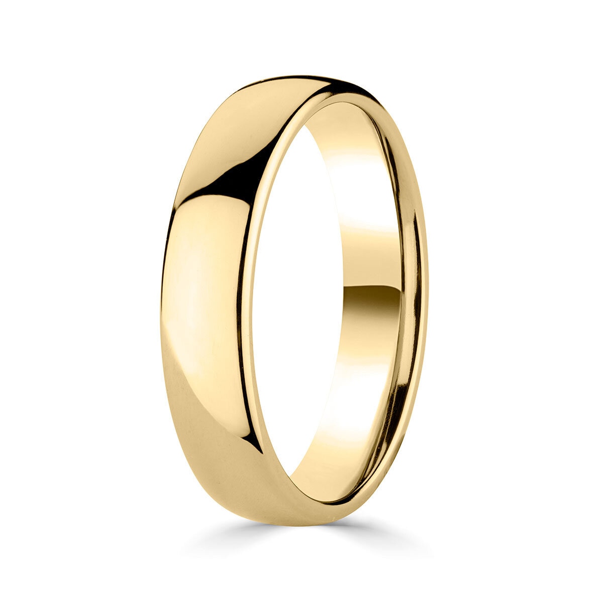 5.0mm Basic Court Wedding band. 18ct Yellow Gold