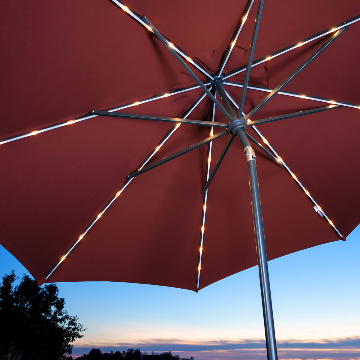 Interior of umbrella