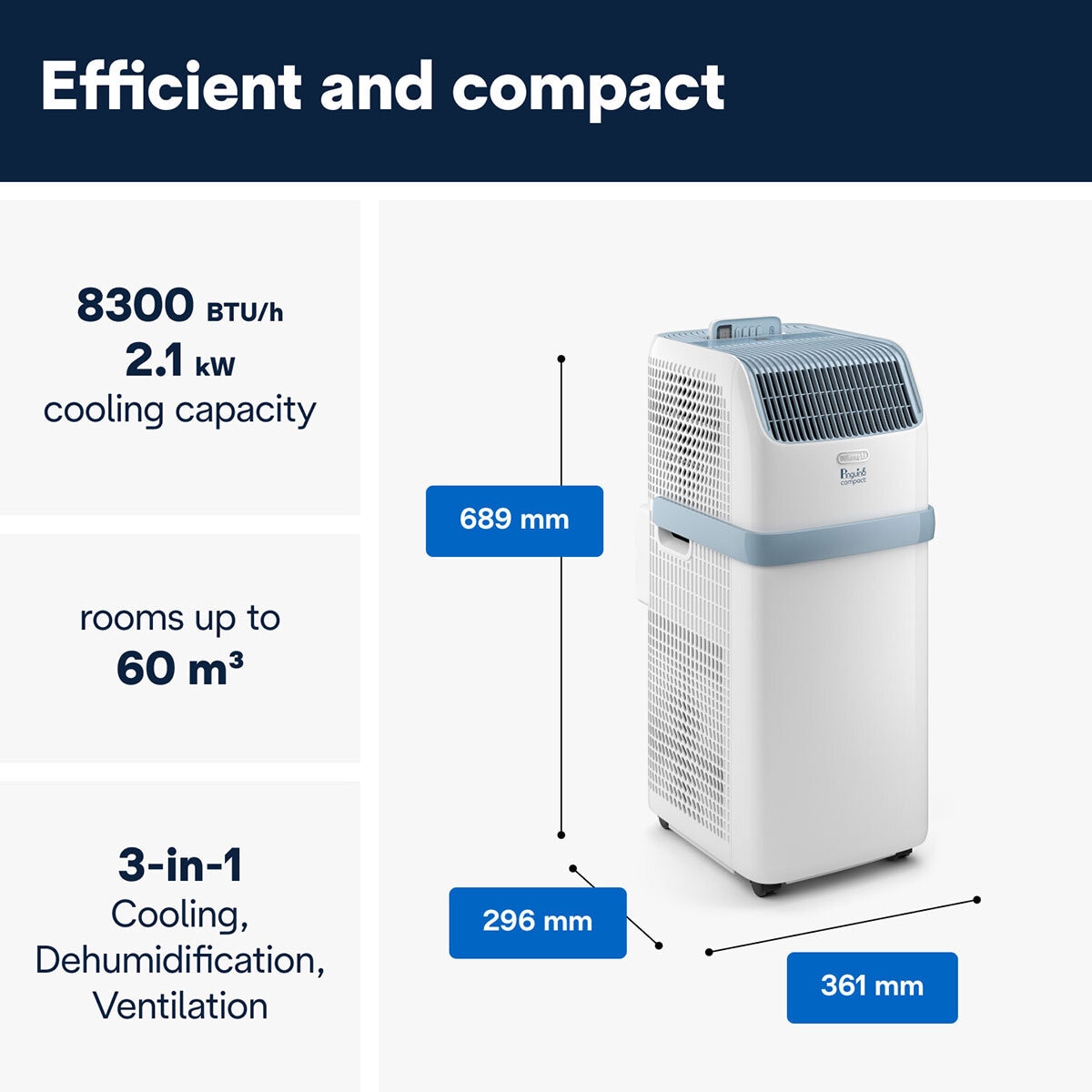 Dimensions for air conditioner