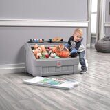 Buy 2-In-1 Toy Box & Art Lid Grey Lifestyle Image at Costco.co.uk
