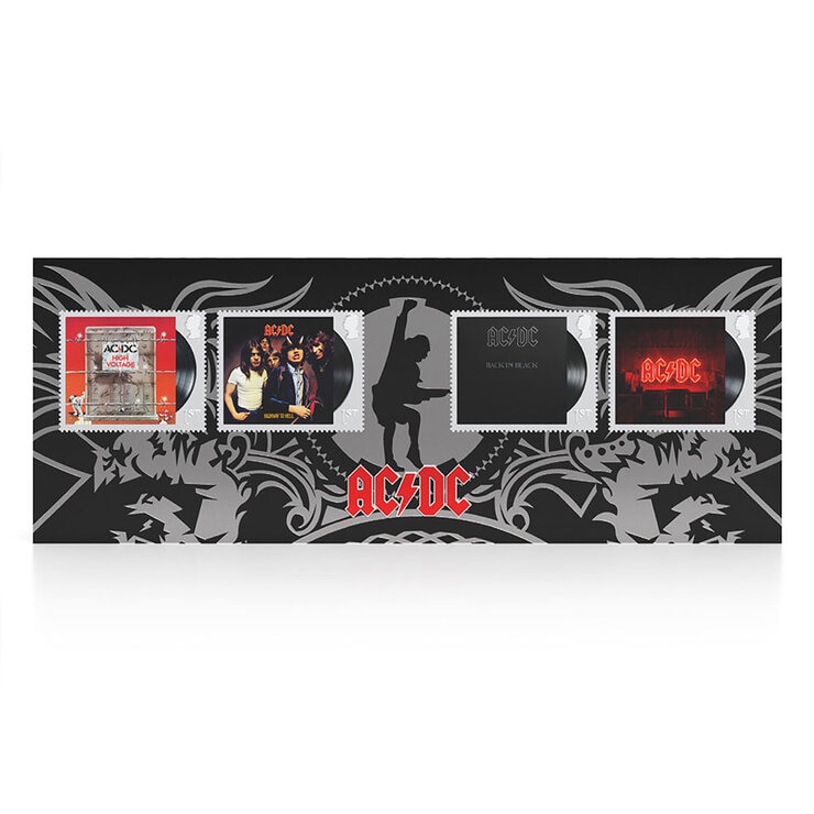 AD/DC Platinum Stamp Sheets - AD/DC Albums From Royal Mail