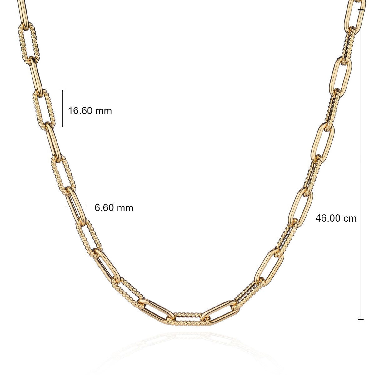 14ct Yellow Gold Paperclip Necklace Costco UK Costco UK