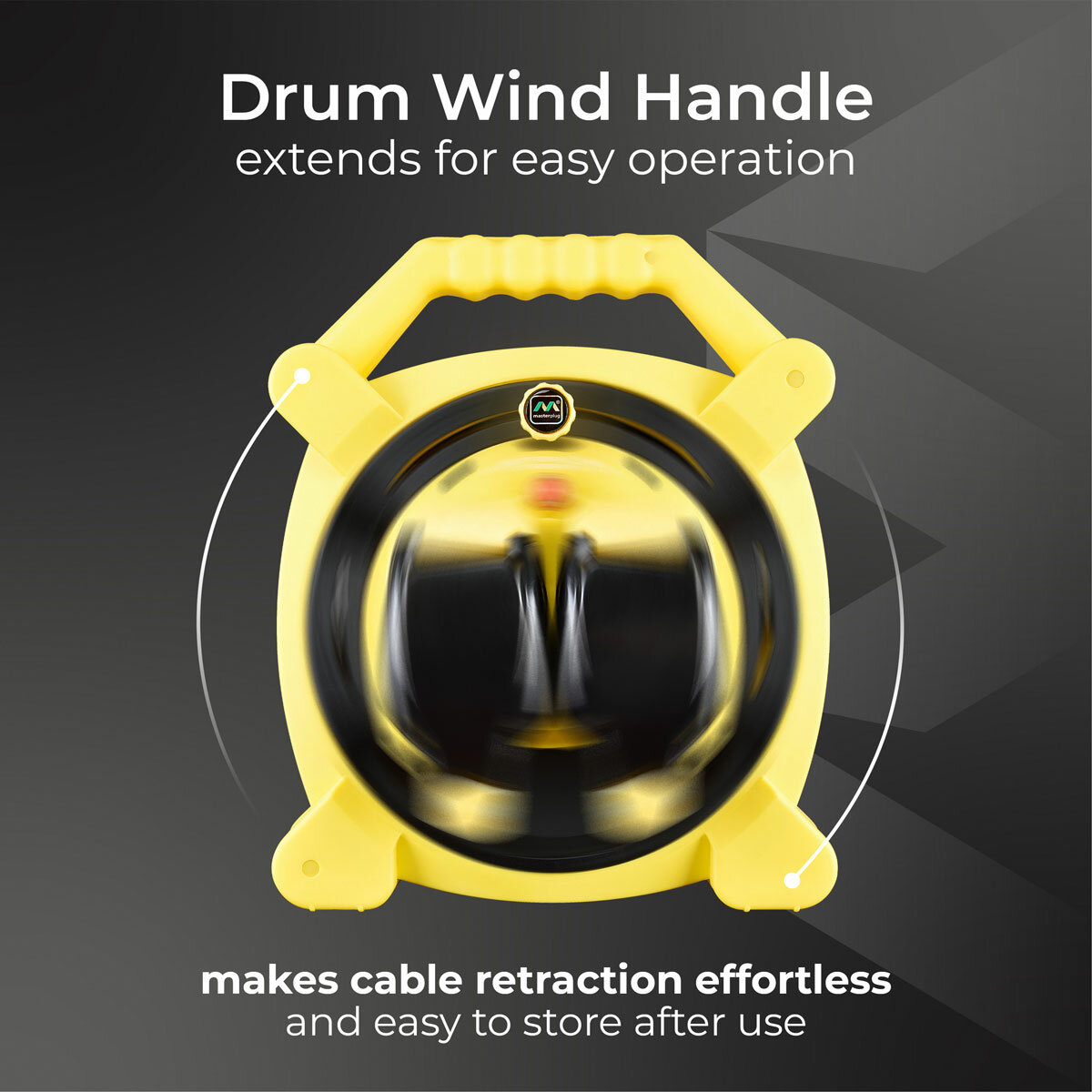 Masterplug 20M Cable Reel with 2 IP54 Sockets