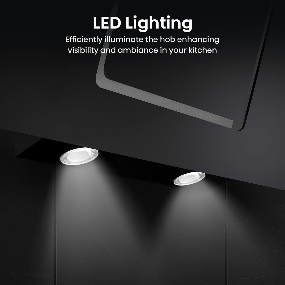 Hisense Hi6 CH10IN14BBUK 100cm Chimney Cooker Hood, A Rated in Black Glass