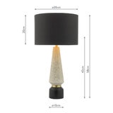 Onora Table Lamp White & Black With Shade