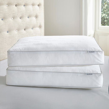 Sanderson Super Luxury Deep Filled Anti-Allergy Microfibre Pillow, 2 Pack