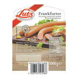 Label for Pack of Lutz Frankfurters