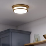 Hadley 3 Light Flush - Brushed Bronze