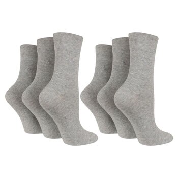 Beige, Ladies Pringle Gentle Grip Socks - Pack of 3