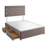 Silentnight Continental Divan Base with Eden Headboard in 2 Colours & 3 Sizes
