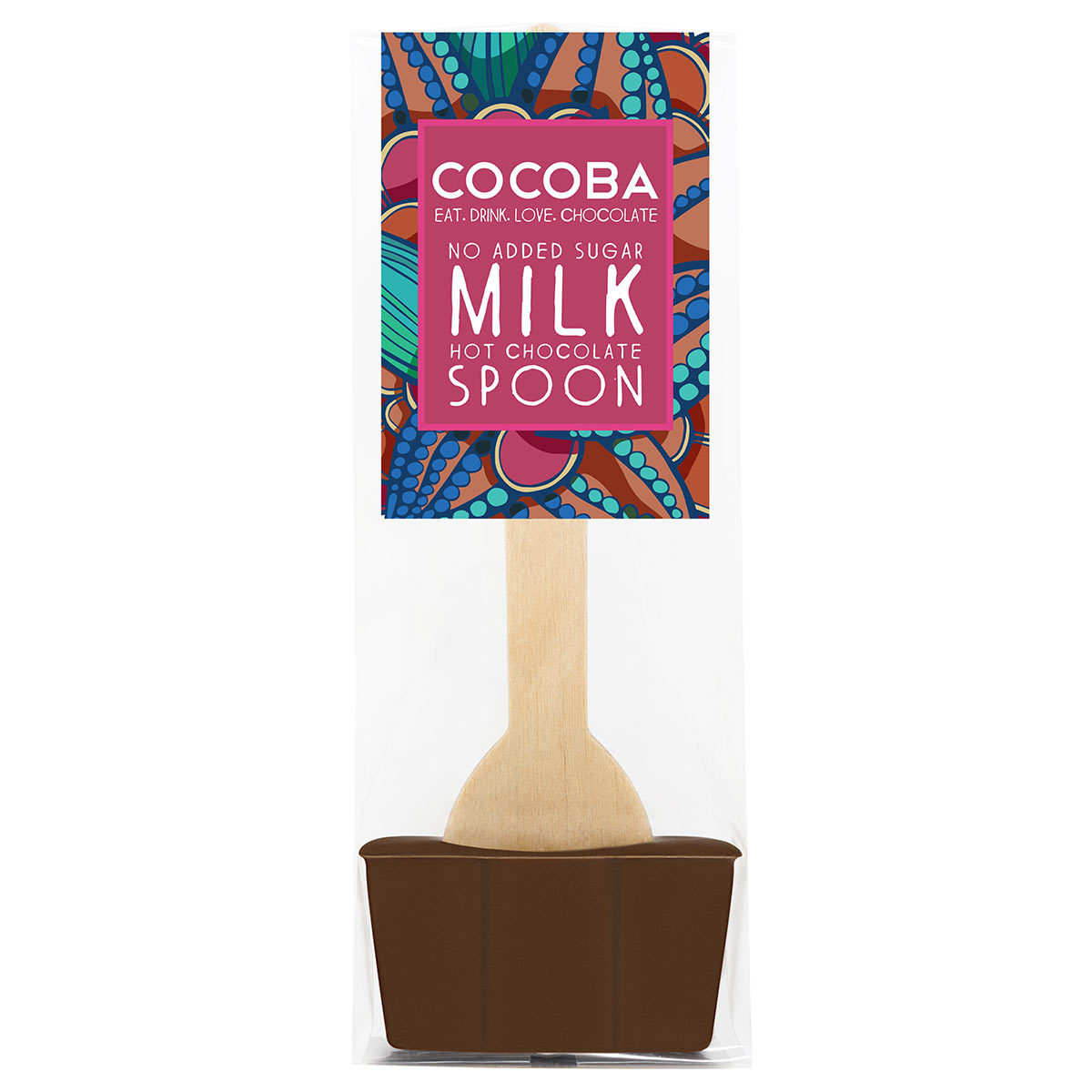 Cocoba Sugar Free Milk Chocolate Hot Chocolate Spoons, 10 x 50g