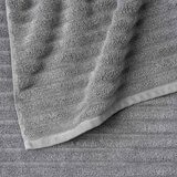 Welhome Bumpy Texture 100% Cotton Bath Towel in Grey, 76 x 147 cm