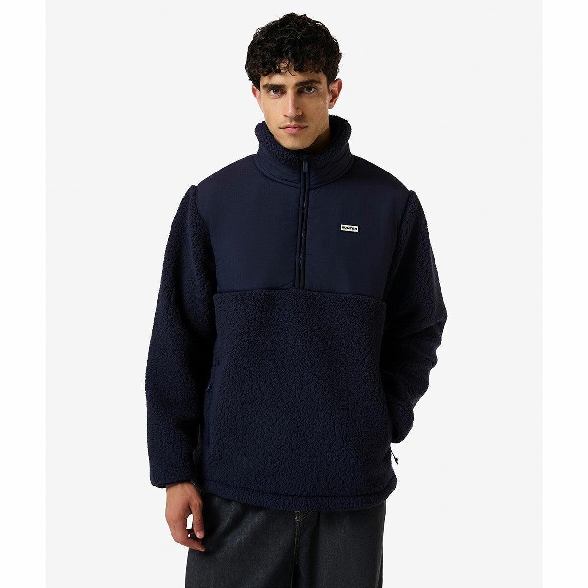 Hunter Men's 1/2 Zip Fleece in Navy