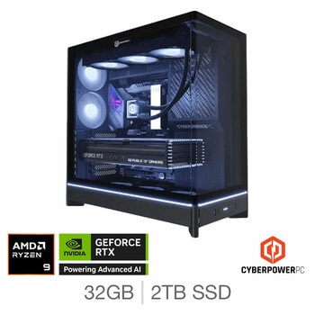 CyberPower, AMD Ryzen 9, 32GB RAM, 2TB SSD, NVIDIA GeForce RTX 5090, Gaming Desktop PC CyberPower, AMD Ryzen 9, 32GB RAM, 2TB SSD, NVIDIA GeForce RTX 5090, Gaming Desktop PC