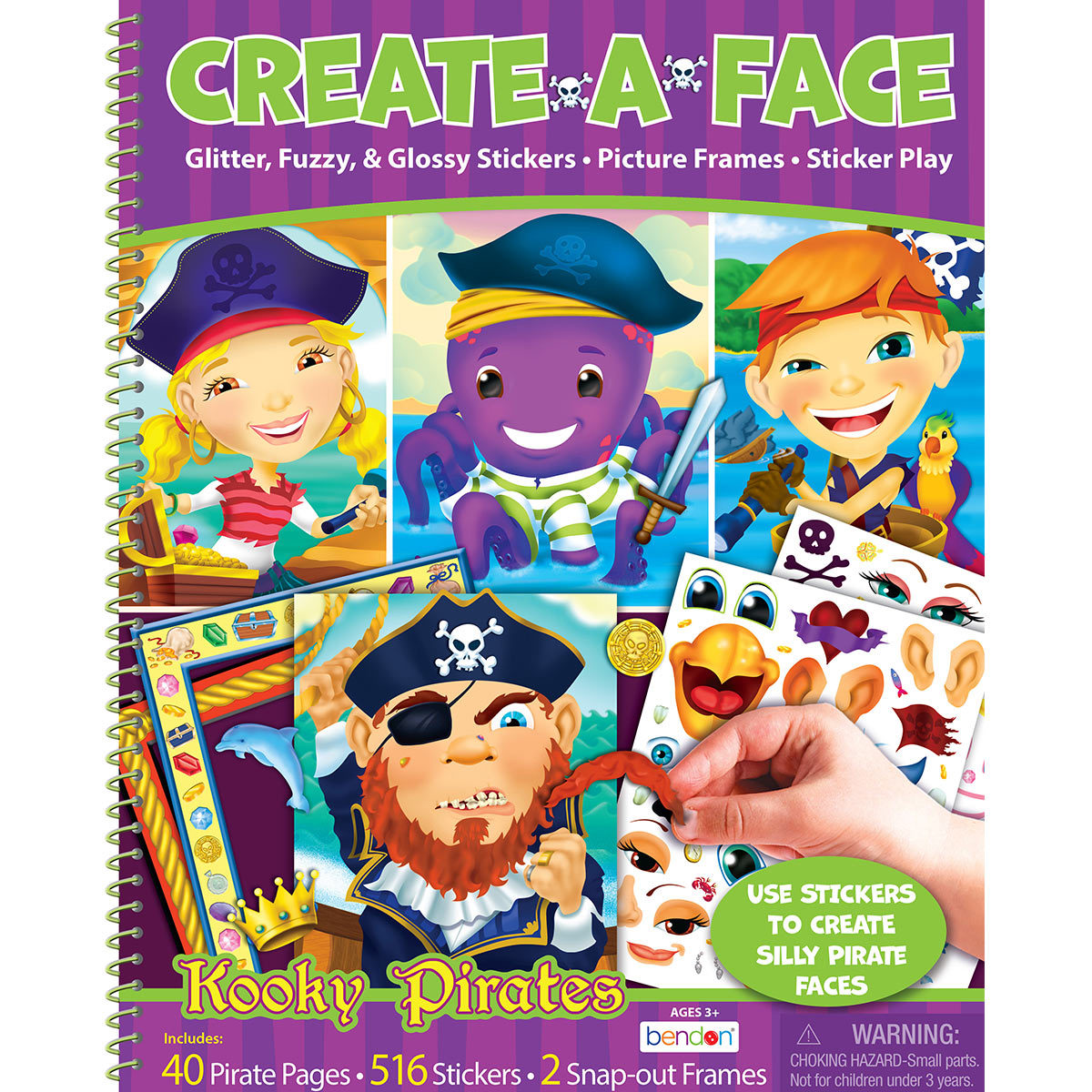 Create a Face Sticker Activity Book Assortment, Pirates