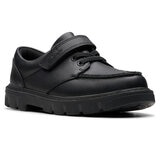Clarks Kids Lorcam Edge Black Leather Shoes Clarks Kids Lorcam Edge Black Leather Shoes
