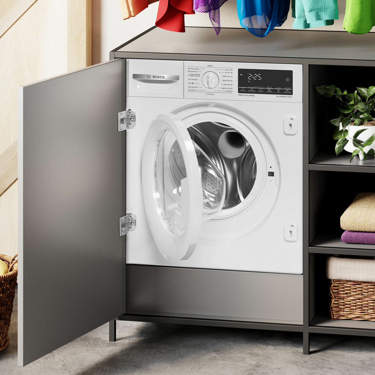 Bosch WKD28490GB Series 6, Built In 8/5kg Washer Dryer, E Rated in White