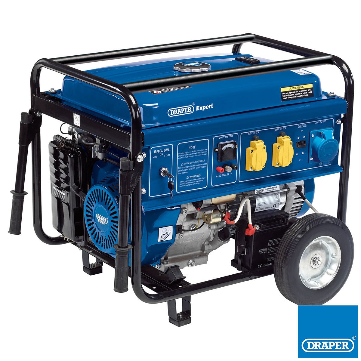 Draper 6.5KVA Petrol Generator Costco UK