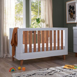 Tutti Bambini Como Cot with Sprung Mattress, White and Rosewood