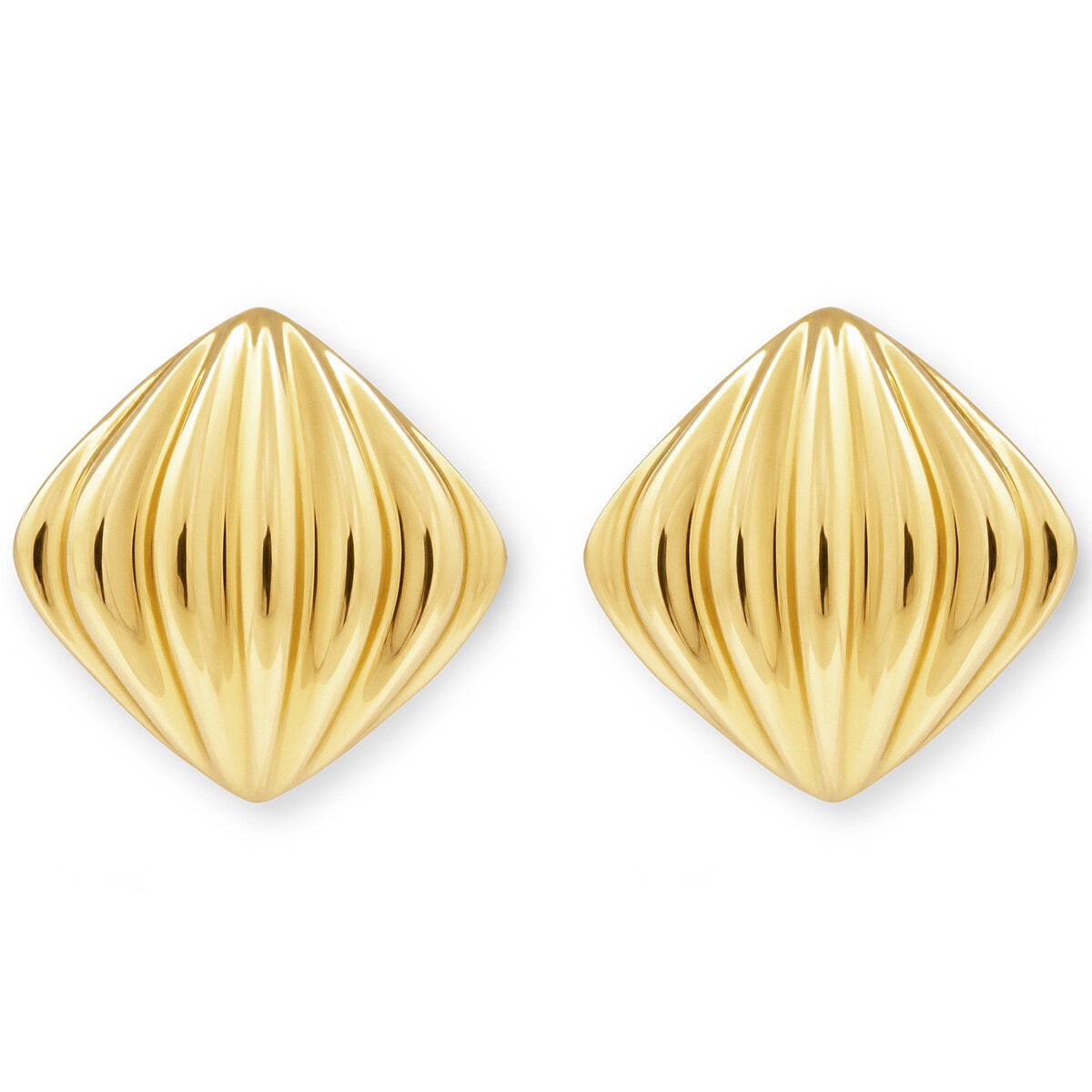 14ct Yellow Gold Textured Cushion Stud Earrings 14ct Yellow Gold Textured Cushion Stud Earrings