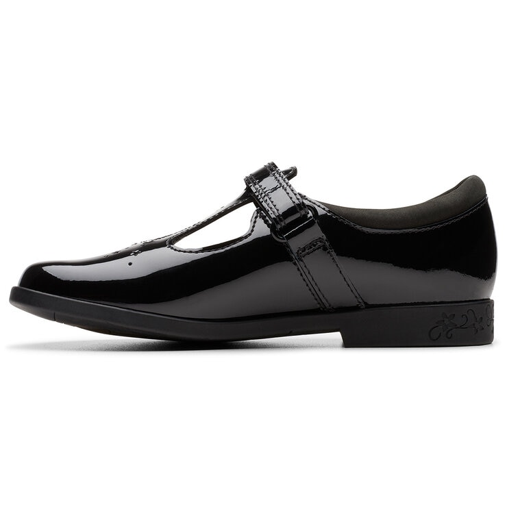Clarks Kids Lock Shine Black Patent Shoes Clarks Kids Lock Shine Black Patent Shoes