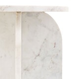 Gallery Amalfi White Marble Side Table