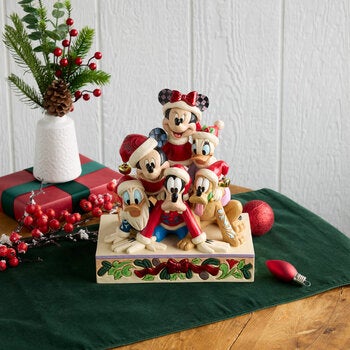 11.5 Inch Jim Shore Disney Traditions Stacked Mickey and Friends Musical Figurine 11.5 Inch Jim Shore Disney Traditions Stacked Mickey and Friends Musical Figurine