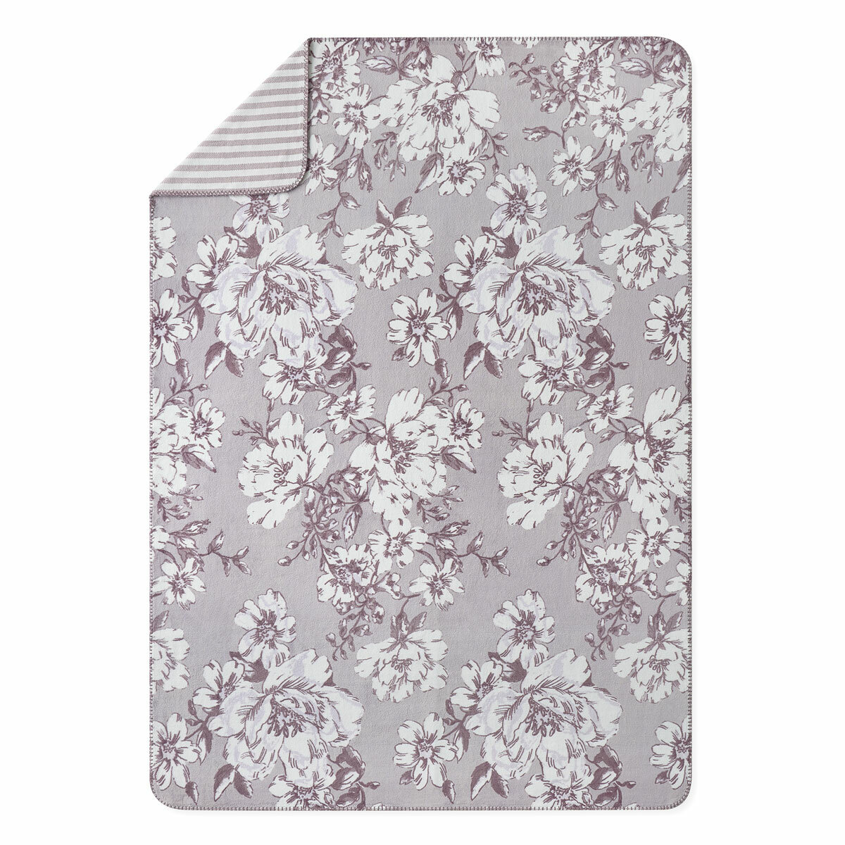 Casual Living Reversible Purple Plush Throw, 127 x 177 cm