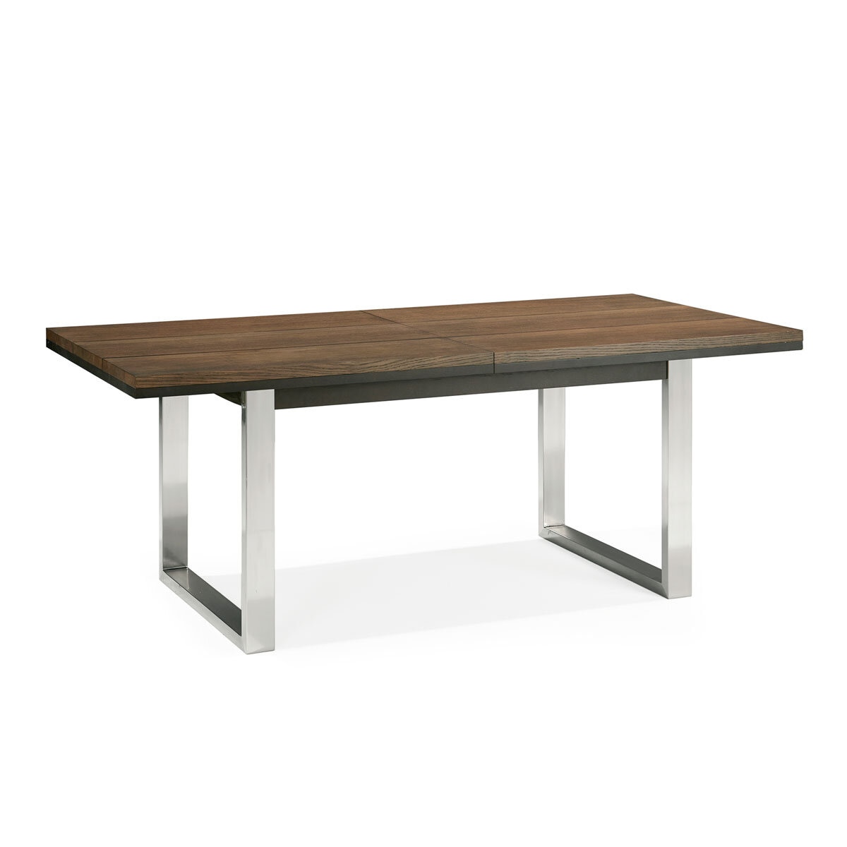 Bentley Designs Tivoli Dark Oak Dining Table + 6 Black Leather Cantilever Dining Chairs