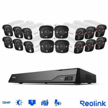 Reolink 12MP (4K+) UHD NVR PoE 16 x Channel / 16 x Bullet Camera Kit with 4TB HDD Reolink 12MP (4K+) UHD NVR PoE 16 x Channel / 16 x Bullet Camera Kit with 4TB HDD