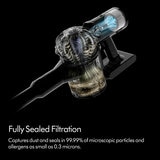 Lifestyle image of Dyson Car+Boat Handheld Vacuum showing fully sealed filtration