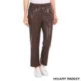Hilary Radley Faux Leather Pant in Brown - Extra Large