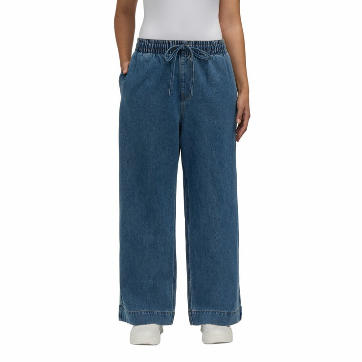 Teddi Rose Wide Leg Denim Pull on Pant