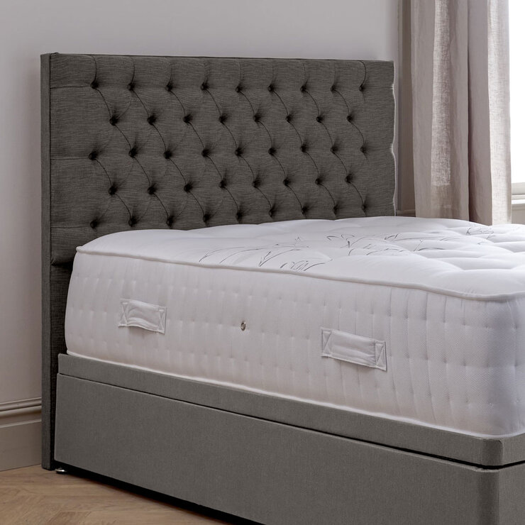 Pocket Spring Bed Company Ravello Light Grey Fabric Headboard in 3 Sizes Pocket Spring Bed Company Ravello Light Grey Fabric Headboard in 3 Sizes
