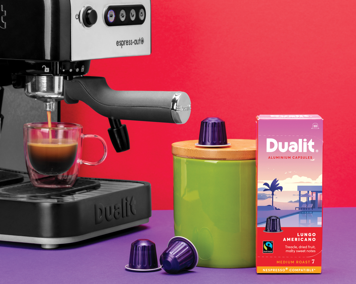 Dualit Lungo Aluminium Nespresso Compatible Coffee Pods, 100 Servings