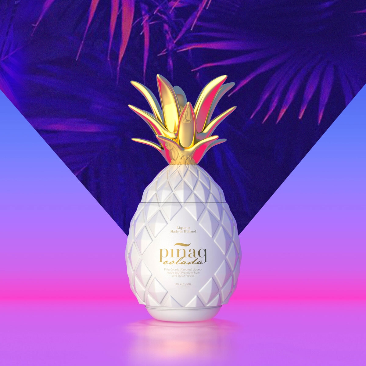 Pinaq Colada Liquer on a vibrant background