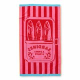 Oversized 100% Cotton Pink Sardine Beach Towel