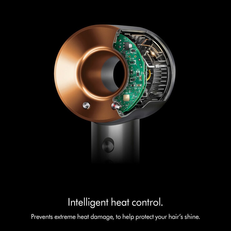 Lifestyle image of Dyson Supersonic Hair Dryer with intelligent heat control