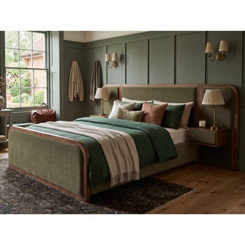 Travis Bed Green Velvet Bed Frame in 2 Sizes Travis Bed Green Velvet Bed Frame in 2 Sizes