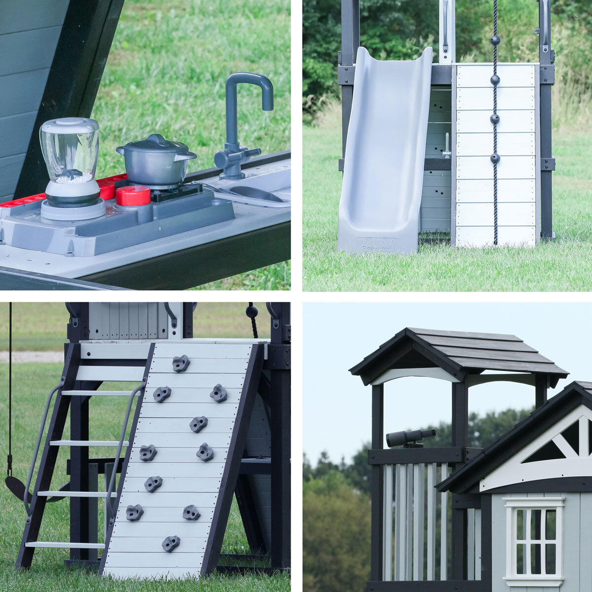 Backyard Discovery Whispering Point Wooden Climbing Frame and Swing Set (3-10 Years)
