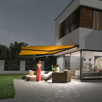 Olympus LED Awnings Athena Outdoor Patio Awning up to 2.5m Projection, Delivery Only