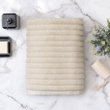 Welhome Bumpy Texture 100% Cotton Bath Towel in Taupe, 76 x 147 cm