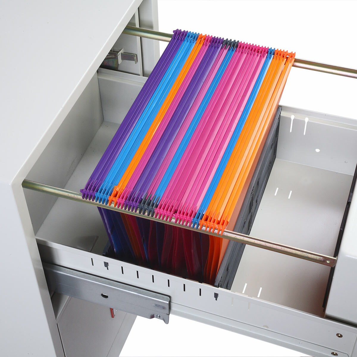 Close up image of opened drawer