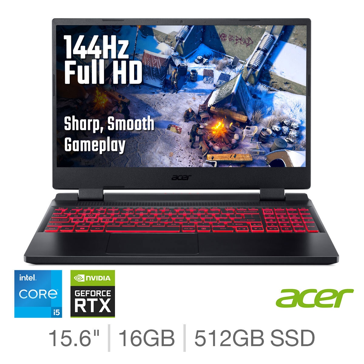 Acer Nitro 5, Intel Core i5, 16GB RAM, 512GB SSD, NVIDIA GeForce RTX 3050 Ti, 15.6 Inch Gaming, NH.QFLEK.002