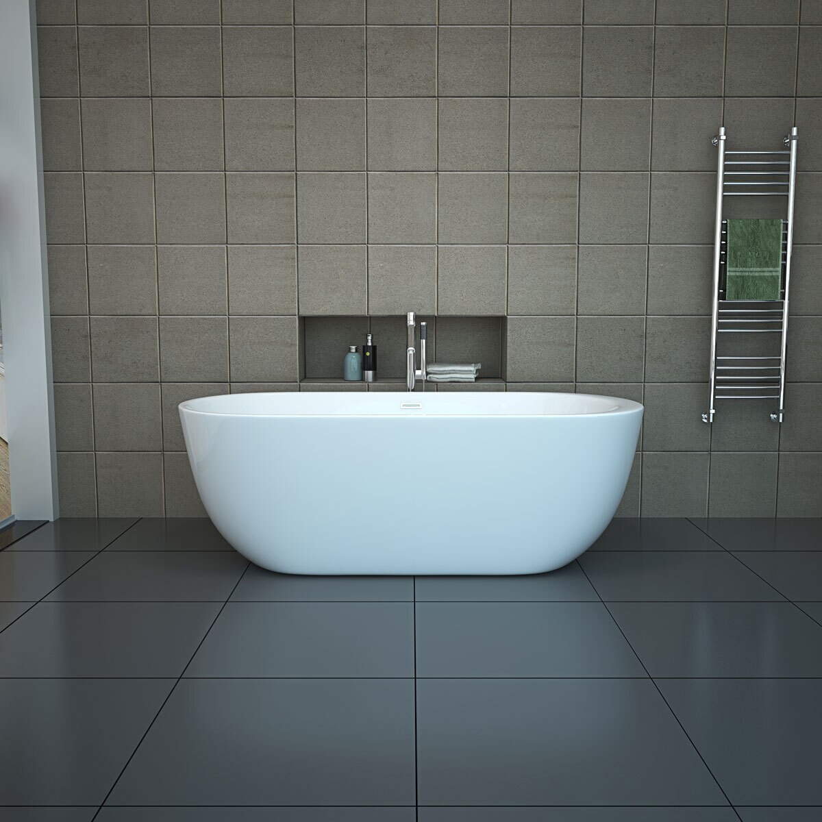 Platinum Spas Toulouse Freestanding Modern Bath, 1700 x 850 x 600mm