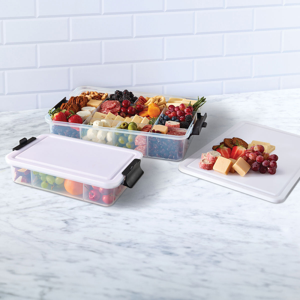 lifestyle image of snacklebox in kitchen
