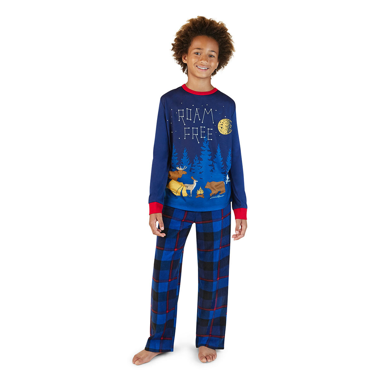 Eddie Bauer Children's 4 Piece Pyjama Set in Navy Roam